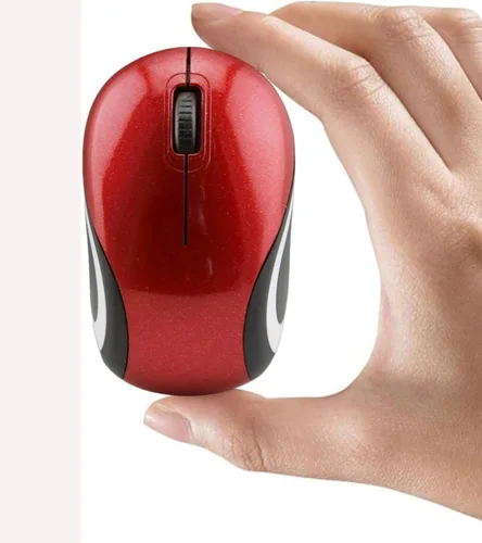 Ratón inalámbrico pequeño, silencioso, lindo, portátil, compacto, de viaje, USB, pequeño, ratones ópticos, 3 botones, 1000 DPI, mouse inalámbrico
