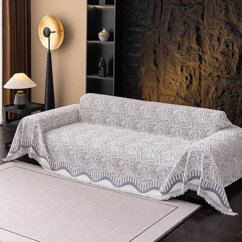 Miniatura 12 de ROOMLIFE Manta Funda Azteca Bohemia para Sofá, Decoración del Hogar Estilo Granja, Fundas de Sofá para Loveseat, Sofás de 2/3 Cojines, Apta