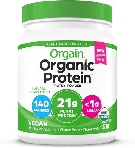 Miniatura 10 de Orgain - Proteína orgánica vegana en polvo, fresas y crema - 21g de proteína a base de plantas, 4g de fibra prebiótica, bajo en carbohidratos netos