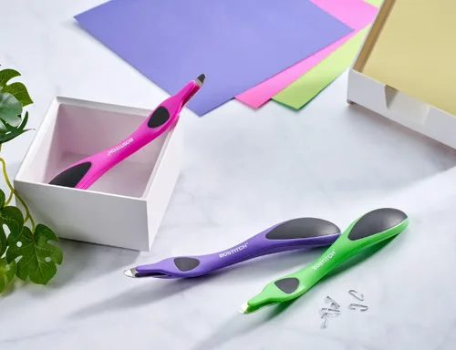Miniatura 8 de Bostitch Removedor magnético profesional de grapas fácil, palillo extractor de grapas de color neón, herramienta removedor de grapas para oficina