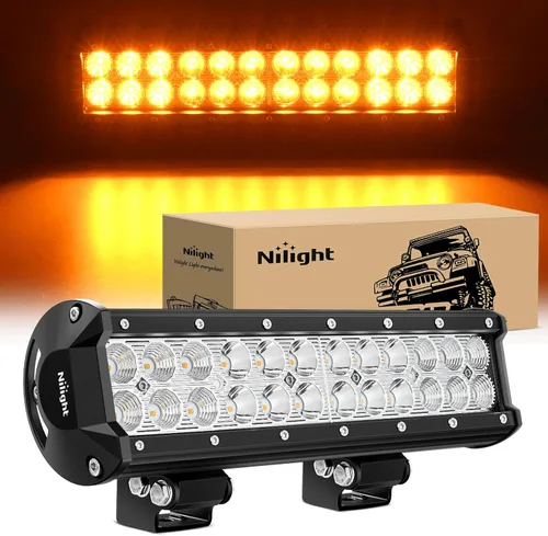 Miniatura 12 de Nilight Barra de luz LED de 12 pulgadas, 72 W, 5040 lm, combo de haz puntual y amplio, luz de trabajo para todoterreno, niebla, barco, para Blanco