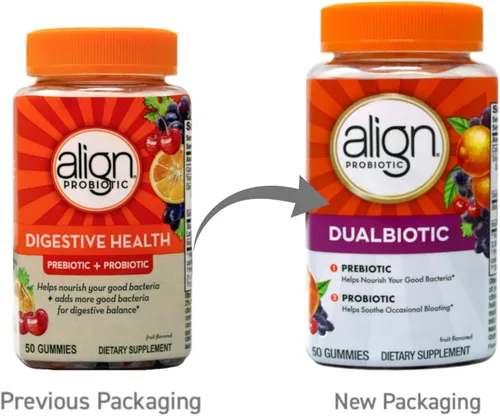 Miniatura 6 de Align Gomitas probióticas y probióticas para salud digestiva con sabor a frutas, 50
