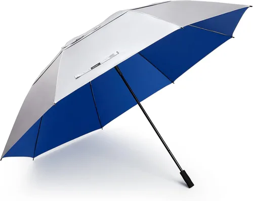 Miniatura 9 de G4Free Paraguas de golf enorme de gran tamaño de 80 pulgadas, doble toldo ventilado a prueba de viento, 6.6 pies resistente para portero al aire