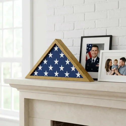 Miniatura 8 de Americanflat Vitrina grande de bandera – Se adapta a banderas de entierro plegadas de 5 x 9.5 pies – Colección Silhouette – Caja de exhibición