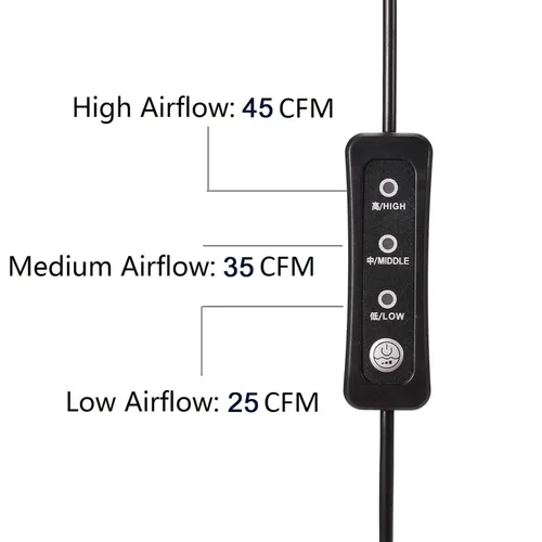 Miniatura 2 de Ventilador de enrutador de PC alimentado por USB de 4.724 in y 5 V con controlador de velocidad, ventilador de enfriamiento de alto flujo de aire