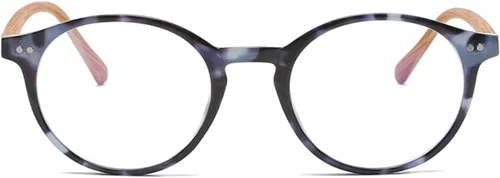 Miniatura 18 de HJSTES Gafas de Luz Azul Vintage para Mujeres y Hombres Redondas que Bloquean la Luz Azul con Marco Grueso TR90