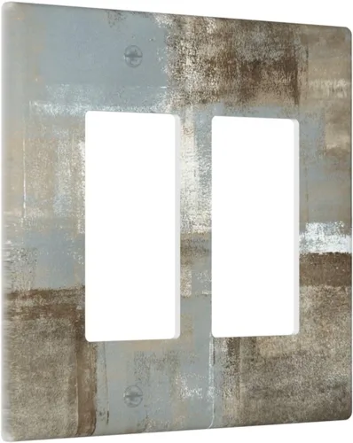 Miniatura 159 de Cubiertas Decorativas para Placas de Interruptor Abstracto Moderno de Mediados de Siglo Arco Boho Sol Dorado Hoja 1 Gang Placa de Pared Cubierta