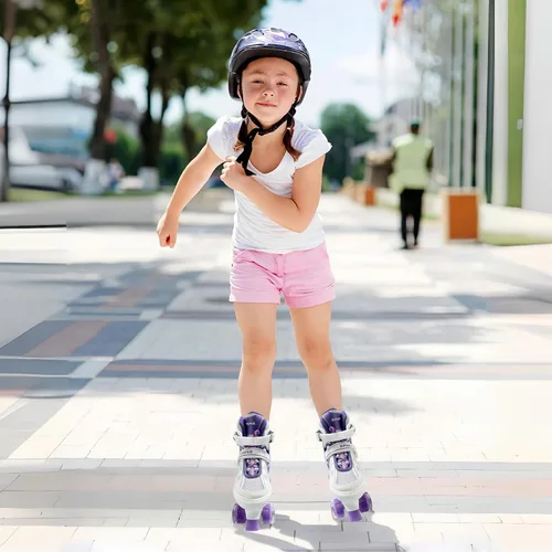 Miniatura 3 de Adjustable Kids Roller Skates for Girls and Boys Ages 3-5 5-8 8-12, All 8 Wheels of Girl's Skates Shine, Safe and Fun Illuminating for Outdoor