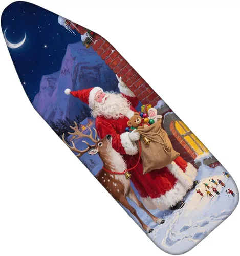 Miniatura 10 de Nuxovilar Funda para tabla de planchar de poliéster de 15 x 54 pulgadas, diseño de hombre de jengibre navideño y golosinas de 15 x 54 pulgadas
