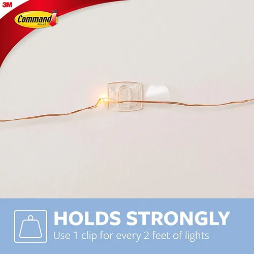 Miniatura 5 de Perchas 3M Claw para cuadros para yeso con capacidad de 15 libras y mini clips de luz Command, 45 clips, tiras 54