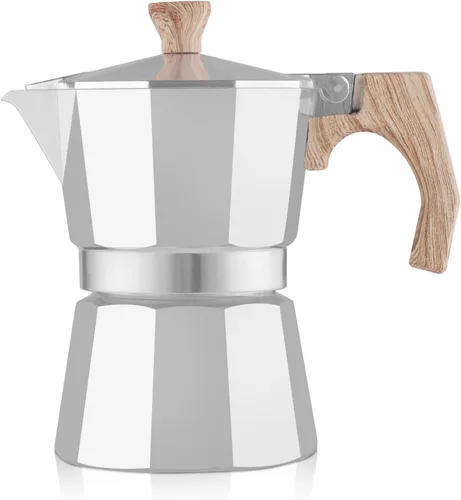 Miniatura 16 de wedrink Cafetera de Espresso de 3 Tazas para Estufa, Olla de Moka de Aluminio Percolador (150ml)