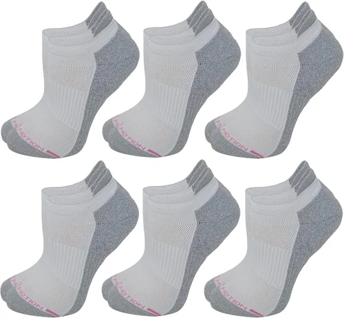 Miniatura 21 de Dr. Motion 6 pares de calcetines de compresión transpirables acolchados de corte bajo para mujer