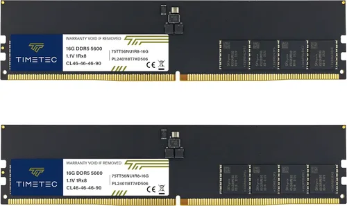 Miniatura 9 de Timetec Actualización del módulo RAM de memoria de escritorio UDIMM DDR5 sin búfer sin ECC 1.1V 288 pines (4800 MHz, 16 GB)