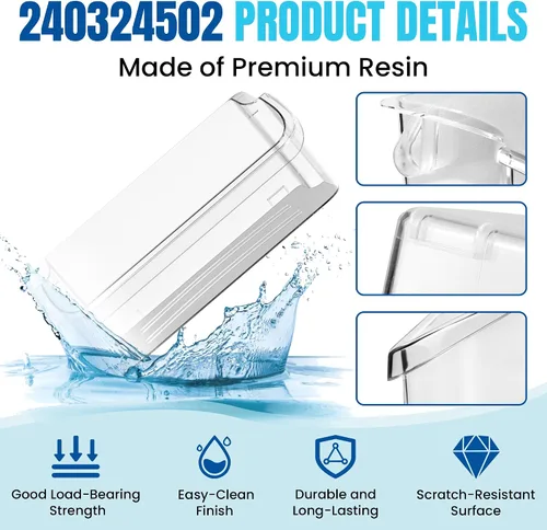 Miniatura 4 de AMI PARTS 240324502 Estante para puerta del refrigerador Compatible con Crosley, Frigi-daire, Kenmore Reemplazo 844402, AP2549806, PS429767