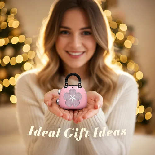 Miniatura 7 de DOSS Candy - Mini altavoz Bluetooth 2 en 1 y bonito dije de bolsa con sonido fuerte, una fusión perfecta de sonido impresionante y encanto de moda