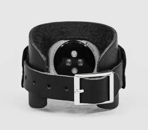 Miniatura 7 de Correa ancha de cuero compatible con Apple Watch de 1.496 in 1.575 in 1.614 in 1.654 in 1.732 in 1.772 in 1.811 in 1.929 in, hecho a mano UA 1540