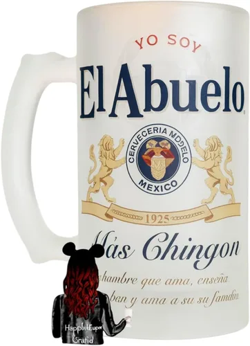 Taza de cerveza esmerilada de 16 oz, regalo para abuelo, padre, dios o progenitor (Abuelo)