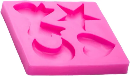Miniatura 8 de Molde de silicona para chocolate, dulces y pasteles, forma de corazón, luna, estrella, lazo, grado alimenticio, reutilizable, resistente a altas