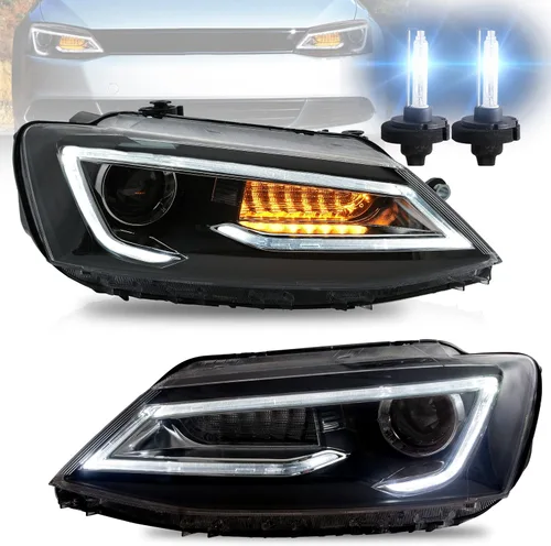 Miniatura 10 de VLAND Luces traseras LED para Jetta Sagitar 12-14 2011-2014 (no compatible con GLI y versión LED), montaje completo de lámpara trasera LED, rojo
