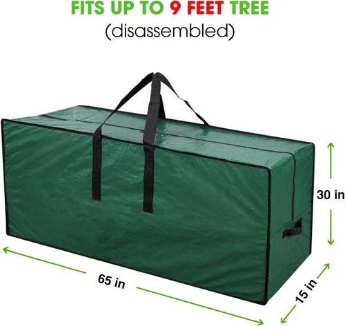 Miniatura 4 de Bolsa grande de almacenamiento para árbol de Navidad de 65 pulgadas, de la marca Primode Verde