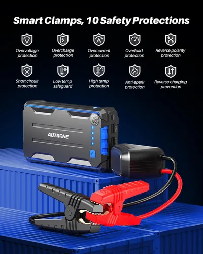 Miniatura 3 de AUTOONE Arrancador de coche de 4000 A, arrancador de batería portátil para coche compacto de hasta 10.0 L de gasolina y 8.0 L de motor diésel