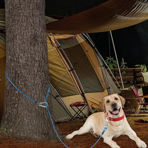 Miniatura 5 de Correa corta para perro, a prueba de mordidas, cable de amarre para perro de 5 pies con mango acolchado suave reflectante para entrenamiento, Azul