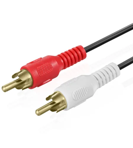 Miniatura 3 de Fosmon Cable de audio estéreo macho a macho de 2 RCA, conector RCA dual para sonido claro, 6 pies