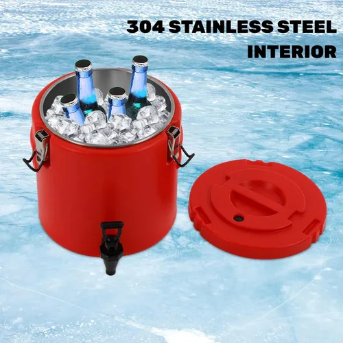 Miniatura 2 de Dispensador de bebidas aislado, de acero inoxidable, térmico para café frío y caliente, agua, dispensador de bebidas con grifo para hielo, fiesta