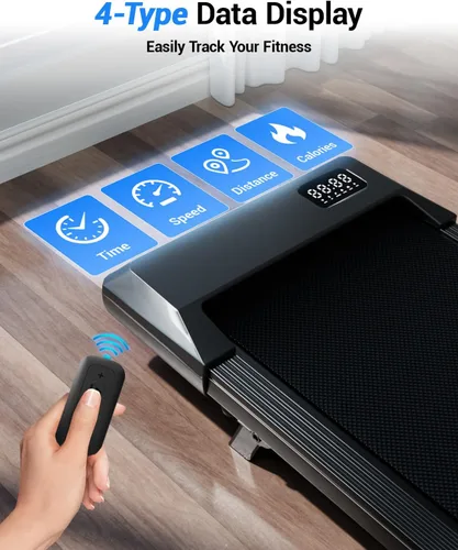 Miniatura 8 de SupeRun Almohadilla para caminar debajo del escritorio con inclinación, cinta de correr silenciosa de 2.5 HP para oficina en casa y escritorios