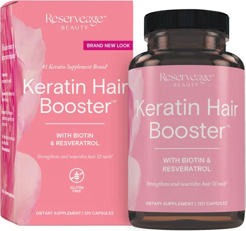 Miniatura 9 de Tratamiento de queratina de Reserveage Nutrition con biotina y resveratrol para cabello, AA1140, 1, 1