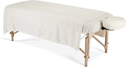 EARTHLITE Juego de sábanas de franela para masaje – Grado comercial, suave, juego de 3 piezas de doble siesta (parte superior, ajustada, funda de