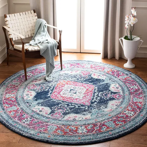 Miniatura 14 de SAFAVIEH Evoke Collection EVK250A - Alfombra de pasillo, 2 pies 2 pulgadas x 7 pies, color crema y fucsia, diseño oriental Shabby chic, no desprende