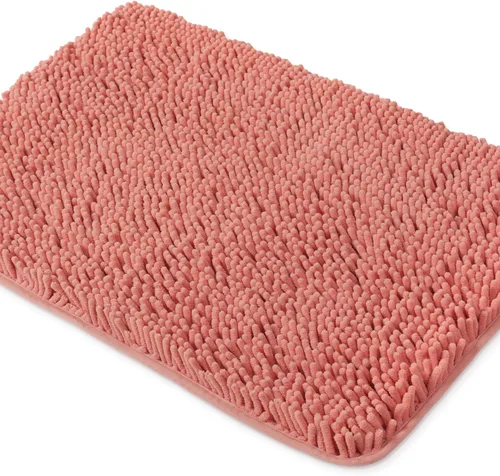 Miniatura 23 de Yeaban Alfombras pequeñas de baño de felpilla de 12 x 12 pulgadas, absorbentes y lavables, antideslizantes, de felpa y suaves para baño, ducha
