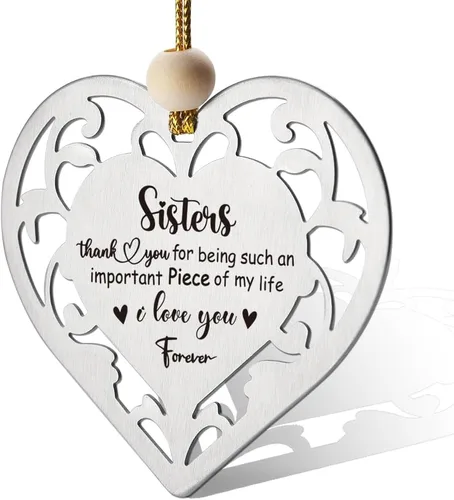 Miniatura 13 de FOKCBOCM Adorno Colgante, Regalos de Agradecimiento para Mejores Amigas de Acero Inoxidable, Cumpleaños, Decoraciones de Aniversario