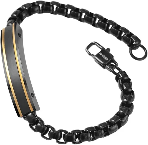 Miniatura 3 de Van Heusen Pulsera de identificación de cadena de acero inoxidable para hombre