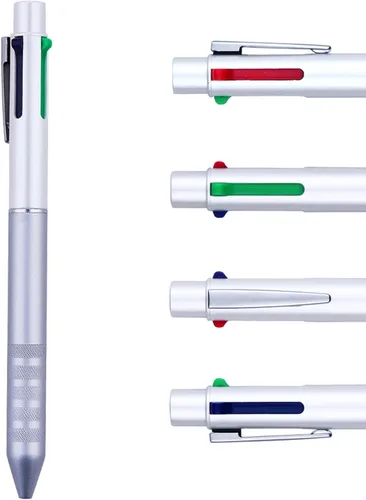 Miniatura 10 de DUNBONG Bolígrafo multicolor negro 4 en 1 multifunción con bolígrafo de gel negro, azul, rojo, verde, 1 unidad (negro)