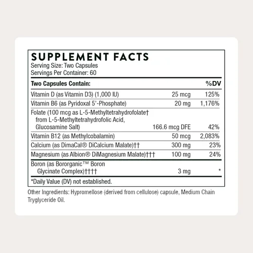 Miniatura 2 de THORNE - Apoyo Óseo Avanzado‡ - (Anteriormente Oscap) - Suplemento para la Salud Ósea con Calcio y Vitamina D* - 120 Cápsulas