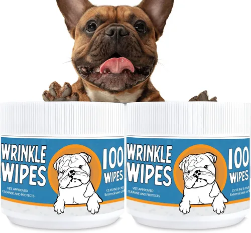 Miniatura 11 de Bulldog - Toallitas antiarrugas para perros, desodorizantes y calmantes con extracto de madreselva, no irritantes, limpian arrugas, pliegues, patas