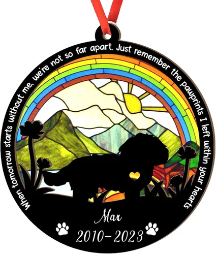 Miniatura 9 de Adorno personalizado para atrapasoles de sabueso afgano, adorno de Navidad de sabueso afgano, regalo para perro amante, sabueso afgano conmemorativo