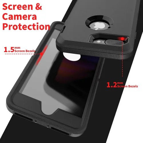 Miniatura 3 de Co-Goldguard Funda para iPhone 8 Plus Funda para iPhone 7 Plus con Protector de Pantalla [A Prueba de Golpes] [A Prueba de Caídas]