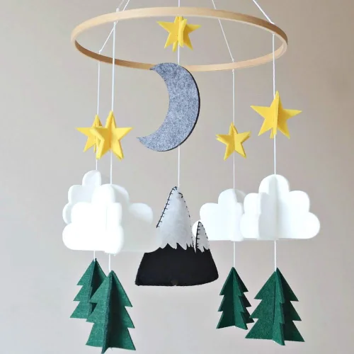 Miniatura 3 de Móvil para cuna de bebé – Móvil colgante de madera para cuna, decoración de guardería para niños y niñas, regalo perfecto para ducha