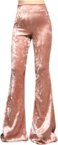 Miniatura 41 de ShopMyTrend - Pantalones de yoga largos con piernas anchas y acampanadas estilo palazzo, con cintura alta, para mujer