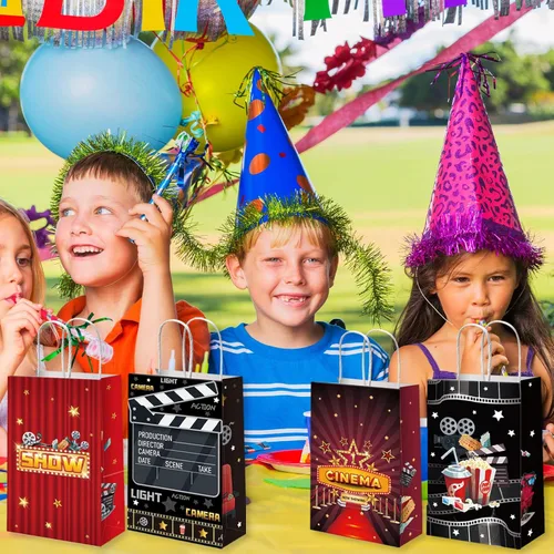 Miniatura 5 de 12 Bolsas de Fiesta de Noche de Cine Ahora en Exhibición Bolsas de Regalo de Fiesta Bolsas de Golosinas de Teatro de Cine Bolsas de Dulces para Baby
