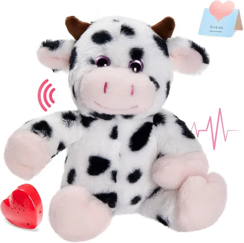 Miniatura 13 de Oso de peluche de 12 pulgadas con latido grabado, juguete de voz grabador de peluche, oso suave de peluche esponjoso, regalos de mensajes