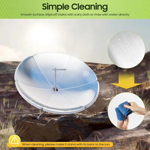 Miniatura 5 de Cocina solar portátil de 59.05 pulgadas, horno solar para campamento, horno solar, cocina para caravana, para todas las estaciones, al aire libre