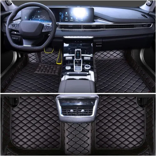 Miniatura 22 de Personaliza las alfombrillas de cuero de lujo de protección para todo tipo de clima para automóviles, SUV y camiones según el modelo automotriz beige