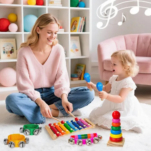 Miniatura 2 de Childom - Instrumentos musicales para niños pequeños, juguetes musicales para bebés, regalos educativos para niños en edad preescolar, regalos