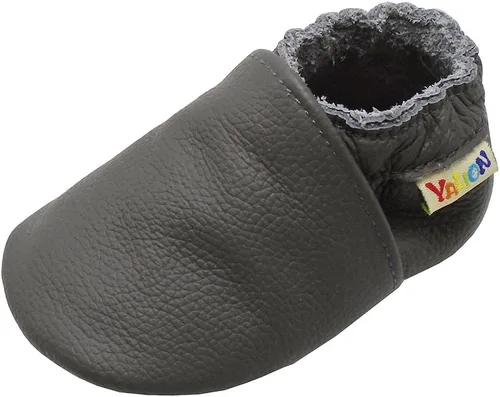 Miniatura 9 de YALION - Mocasines de cuero suave para bebés, niños y niñas, para gatear y dar sus primeros pasos