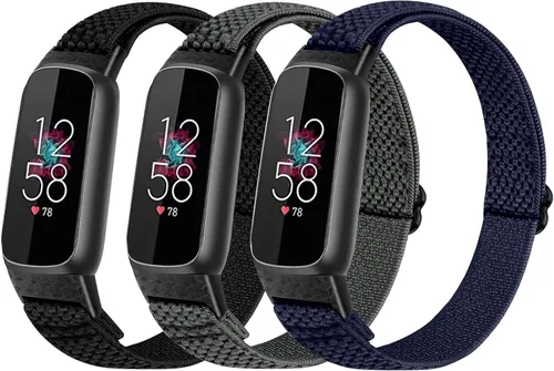 TumpCez Bandas elásticas de nailon compatibles con correas Fitbit Luxe para mujeres y hombres, elásticas, ajustables, transpirables, cómodas,