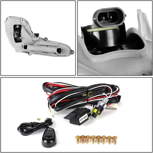 Miniatura 4 de DNA MOTORING FL-ZTL-133-CH - Luz antiniebla con interruptor para el lado del conductor y del pasajero, mejora la visibilidad